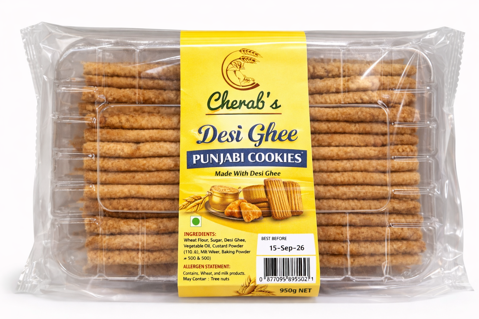 Cherab's Punjabi Desi Ghee Biscuits 950 g