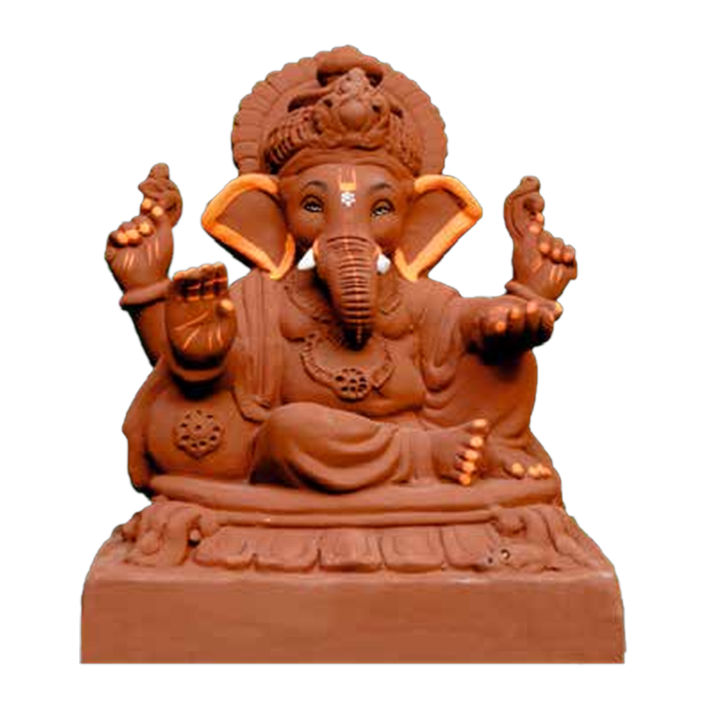 Red Soil Ganesh Idol 12 Inch – RS168 (Pick up only)