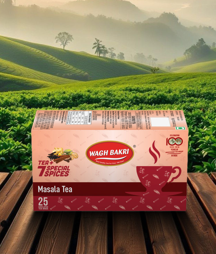 WAGH BAKRI MASALA CHAI TEA BAGS 200 GM